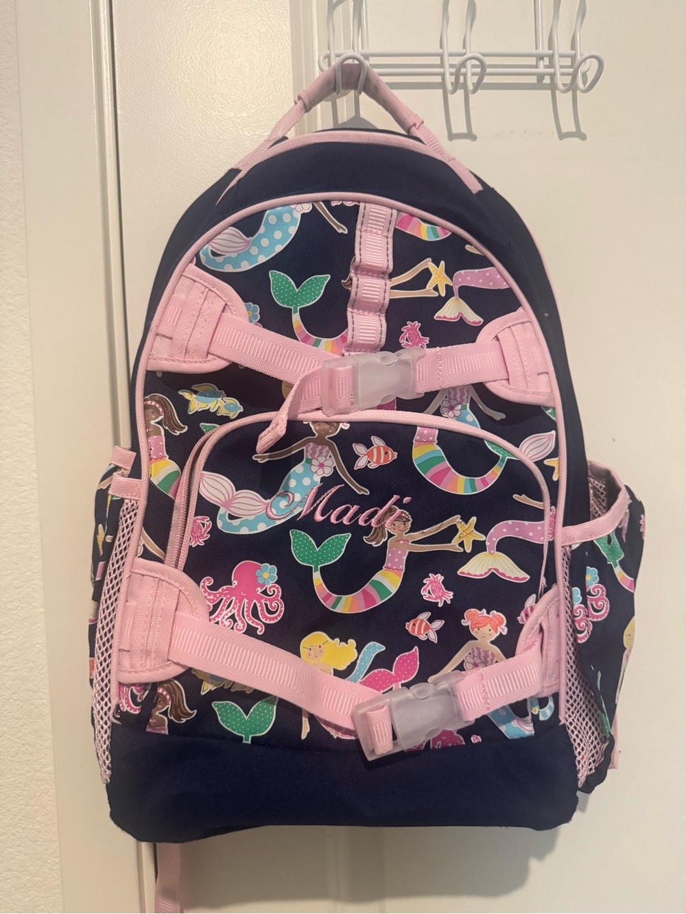 Pottery Barn Kids Mermaid Backpack with Name Madi Engraved - Picture 1 of 7